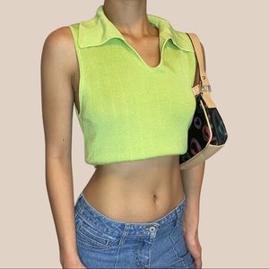 Vintage collared sleeveless top
